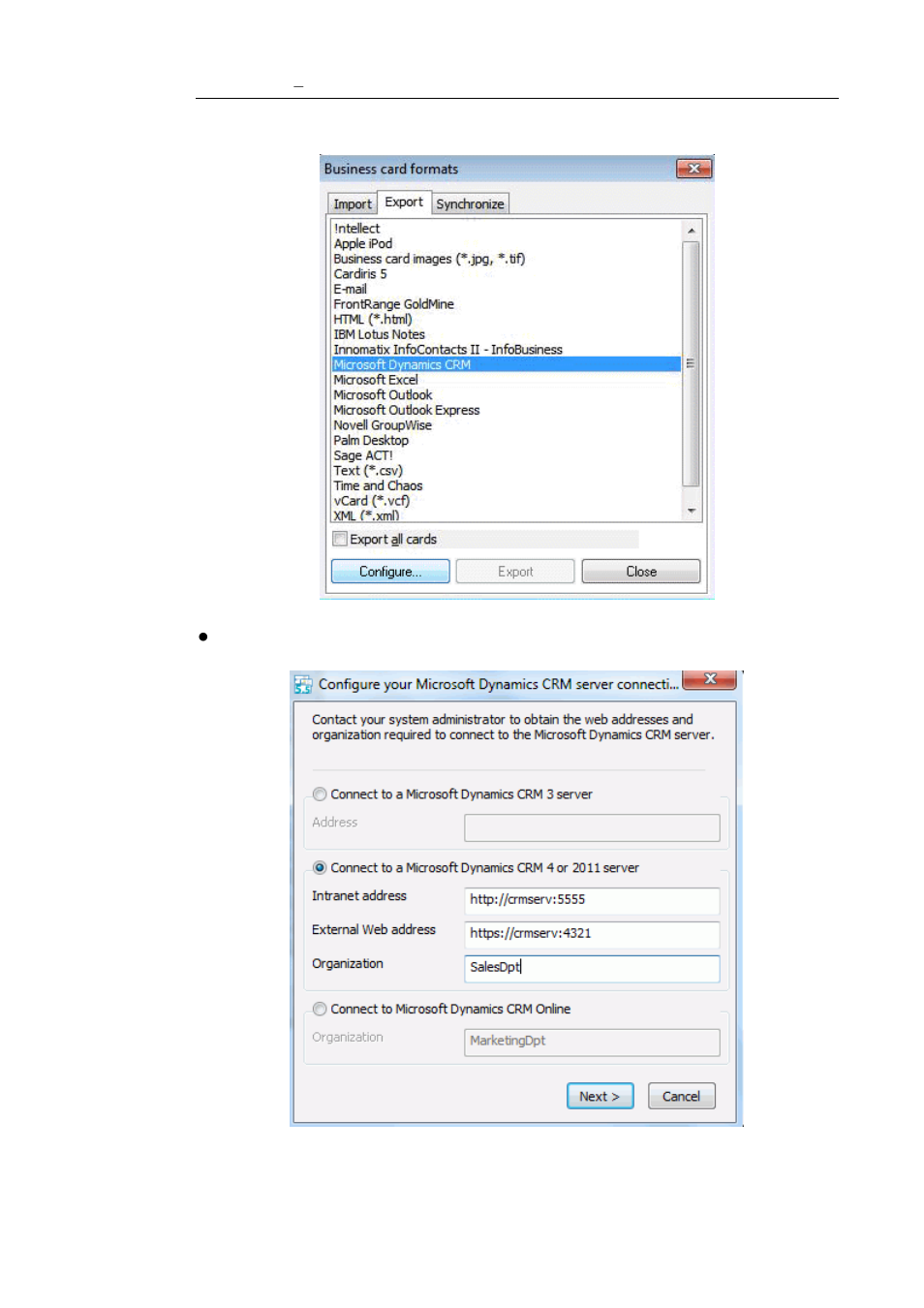 I.R.I.S. Cardiris 5 for Microsoft Dyn CRM User Manual | Page 6 / 29