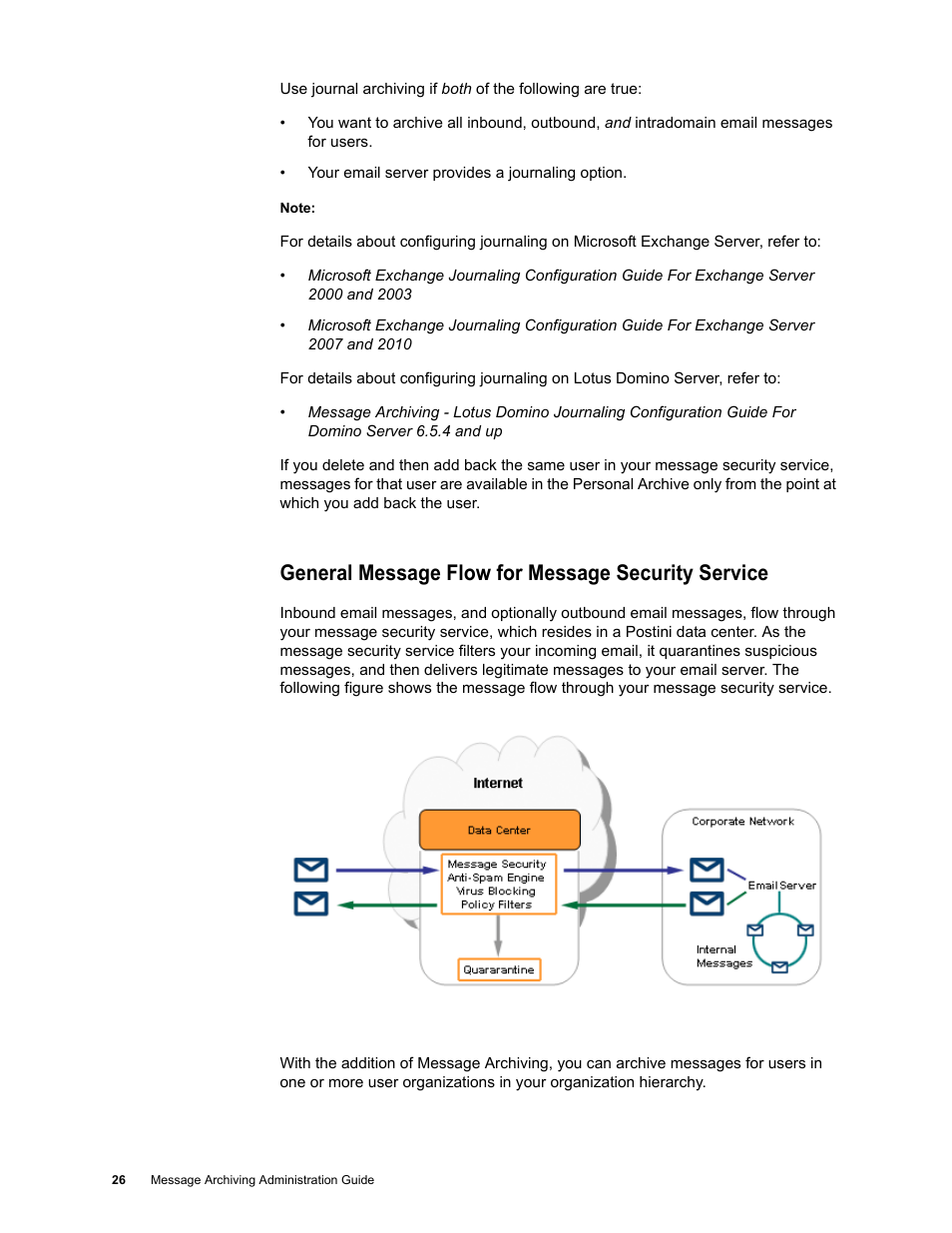 General message flow for message security service | Google Message Archiving Administration Guide User Manual | Page 25 / 79