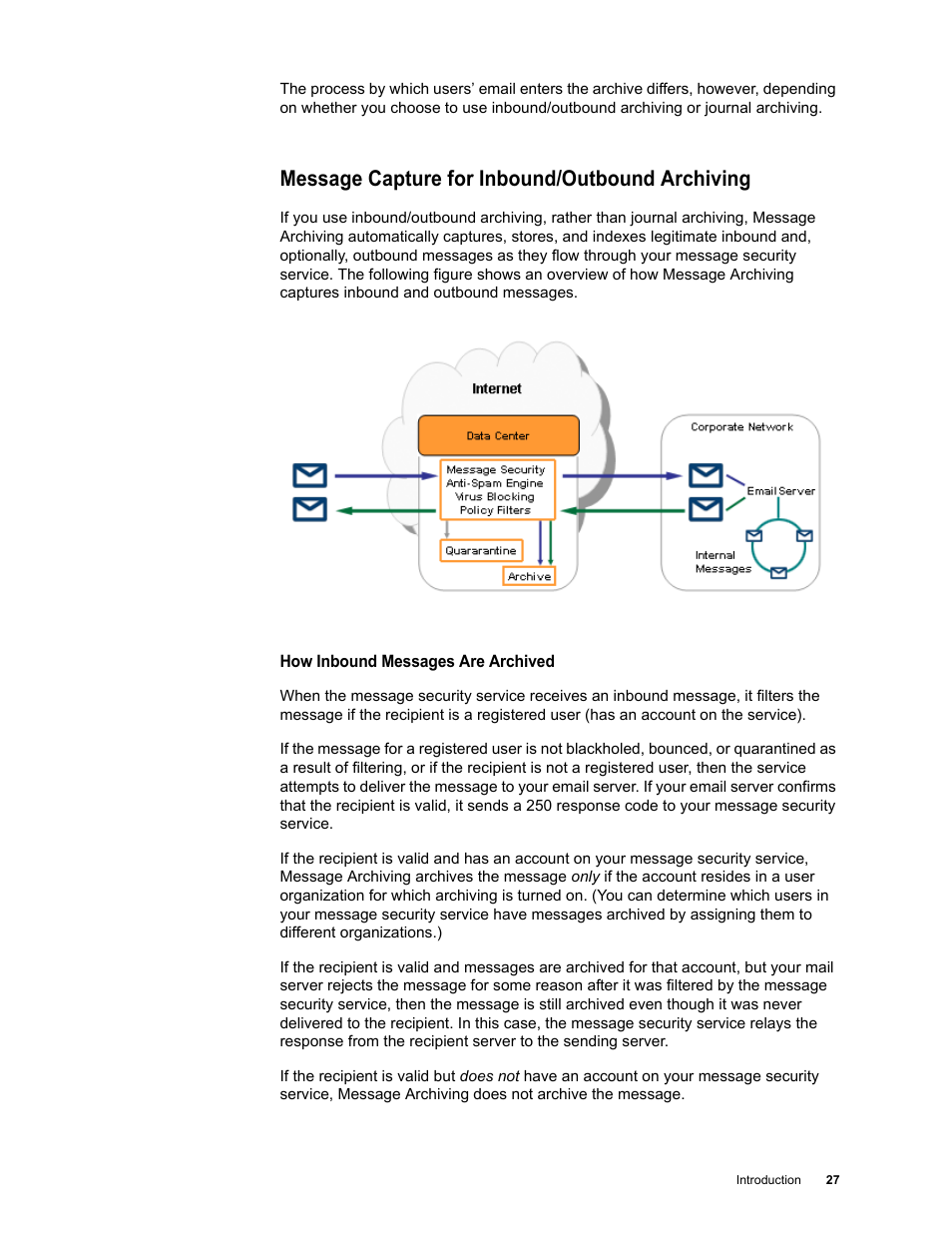 Message capture for inbound/outbound archiving | Google Message Archiving Administration Guide User Manual | Page 26 / 79