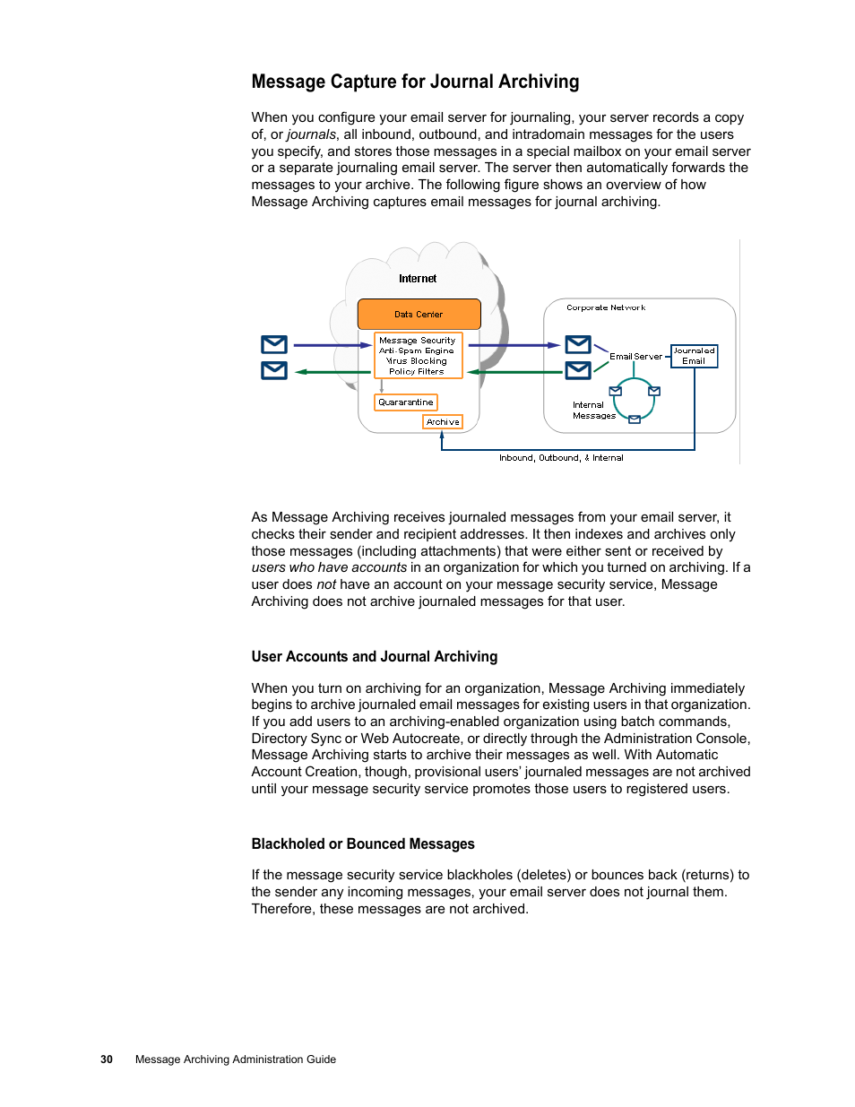 Message capture for journal archiving | Google Message Archiving Administration Guide User Manual | Page 29 / 79