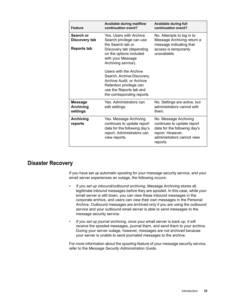 Disaster recovery | Google Message Archiving Administration Guide User Manual | Page 34 / 79