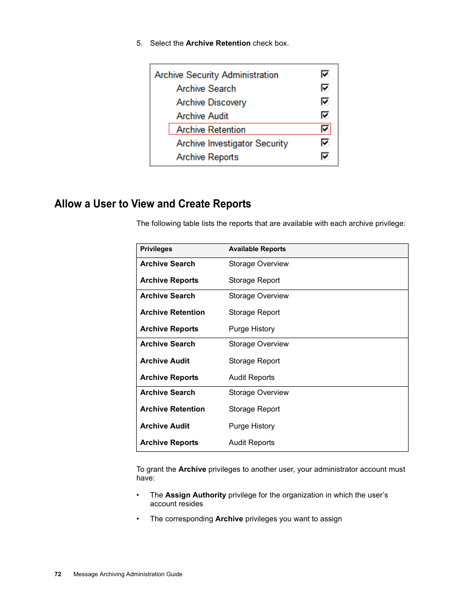 Allow a user to view and create reports | Google Message Archiving Administration Guide User Manual | Page 69 / 79