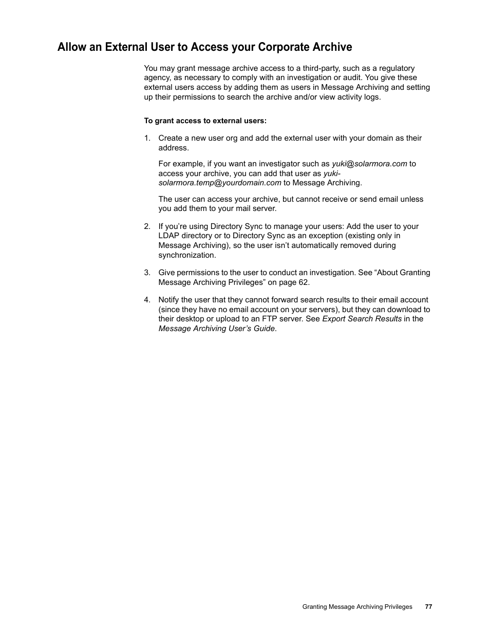 Google Message Archiving Administration Guide User Manual | Page 74 / 79