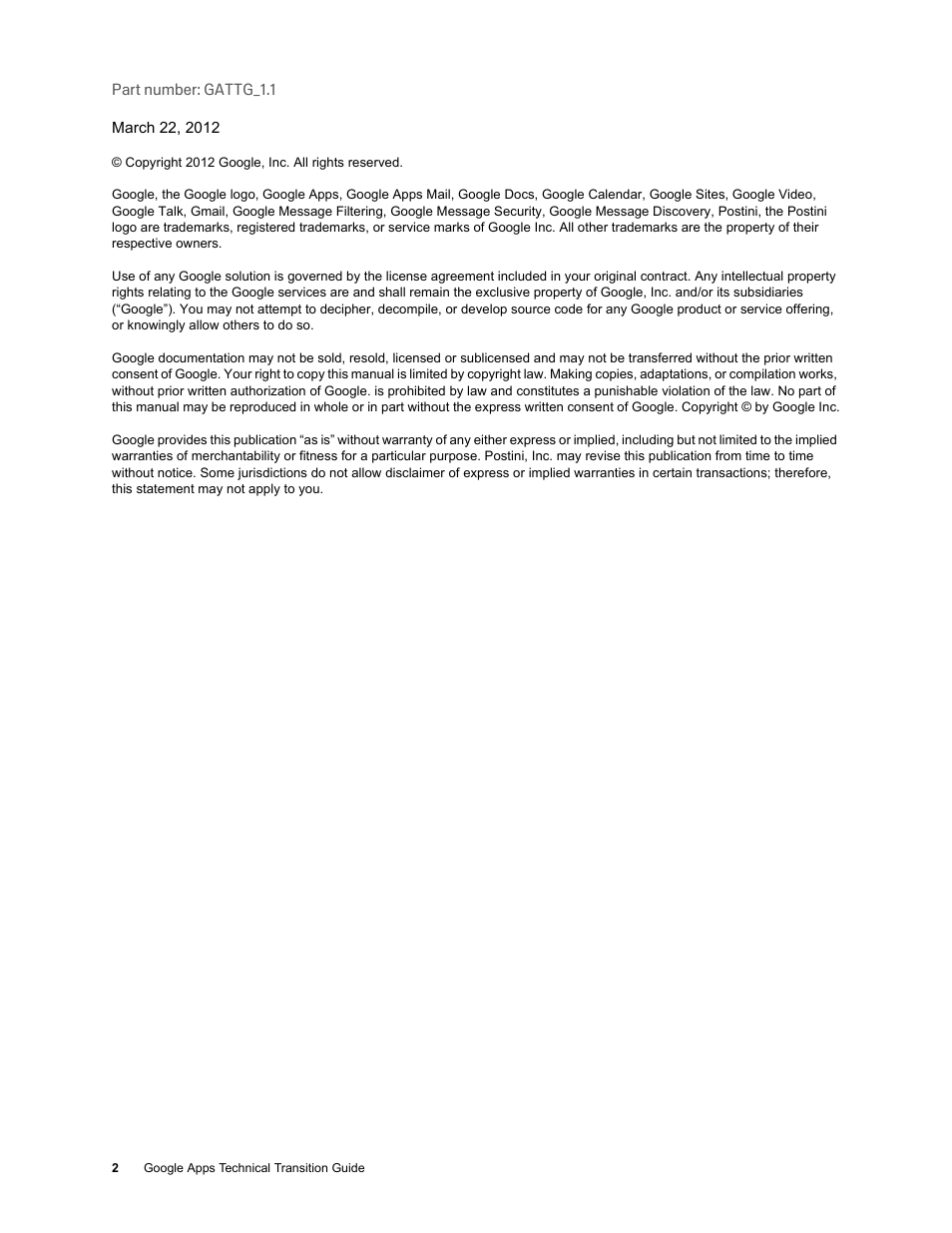 Google Apps Technical Transition Guide For Business, Education, and Government User Manual | Page 2 / 56