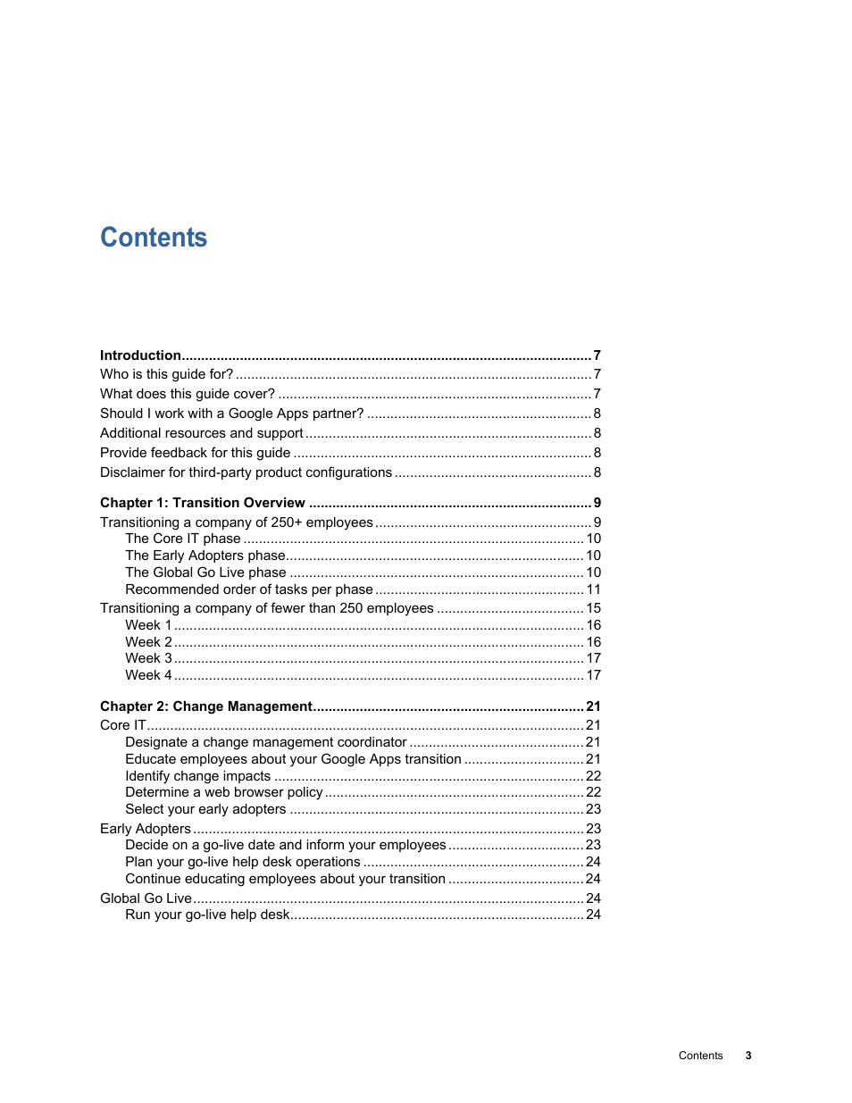 Google Apps Technical Transition Guide For Business, Education, and Government User Manual | Page 3 / 56