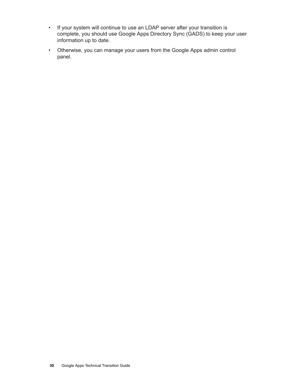 Google Apps Technical Transition Guide For Business, Education, and Government User Manual | Page 30 / 56