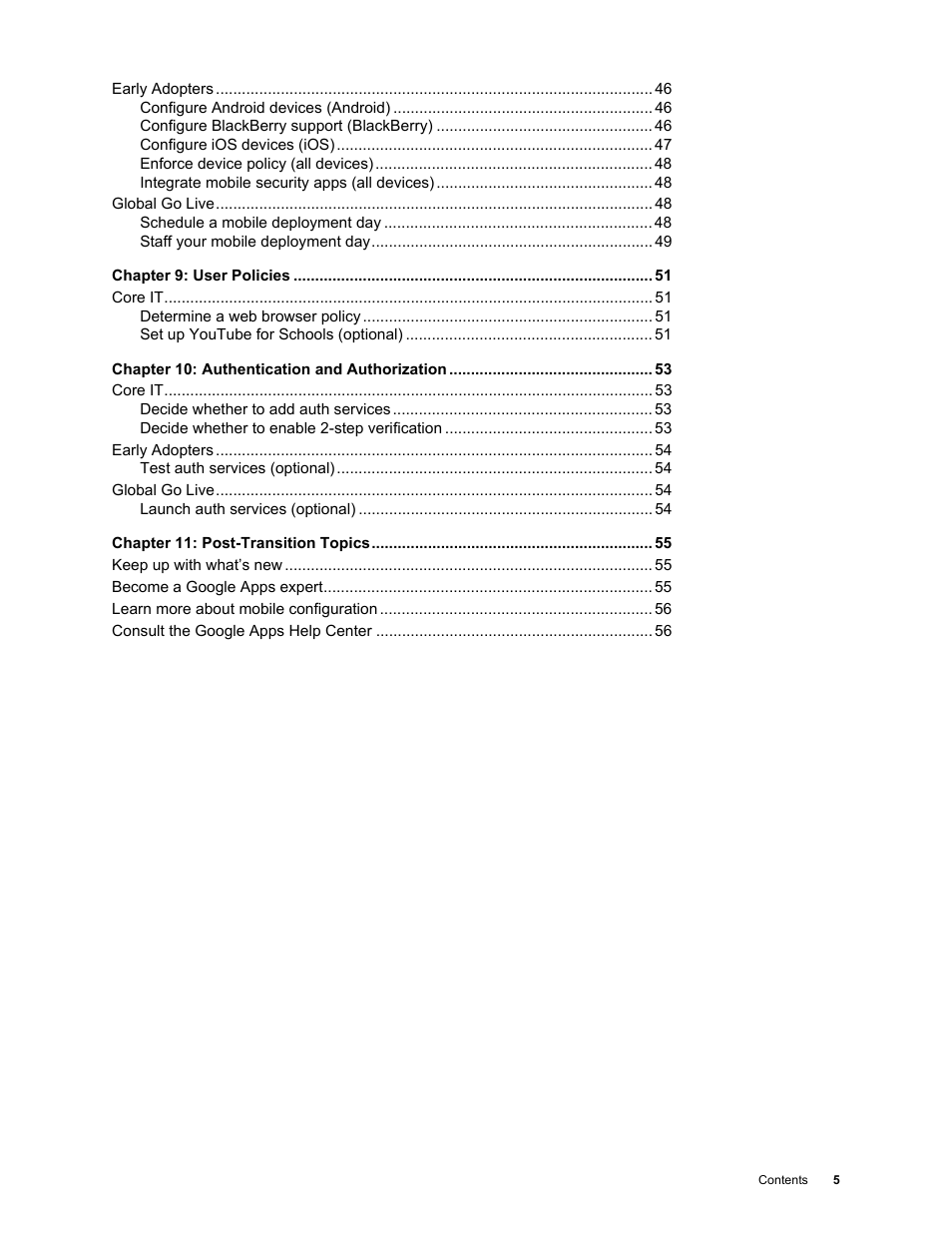 Google Apps Technical Transition Guide For Business, Education, and Government User Manual | Page 5 / 56