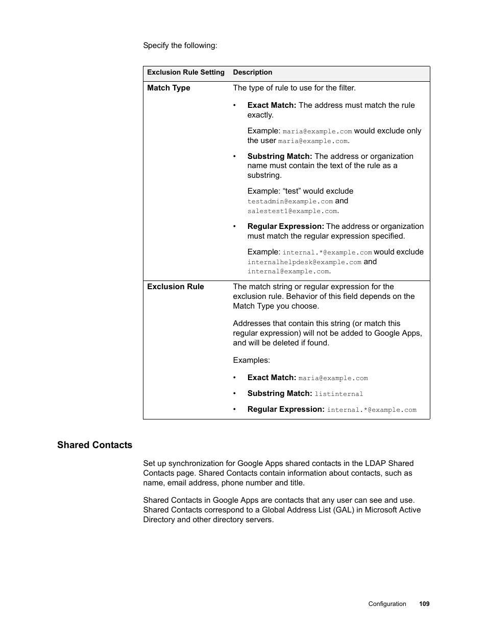 Shared contacts, Shared contacts 109 | Google Apps Directory Sync Administration Guide User Manual | Page 109 / 146