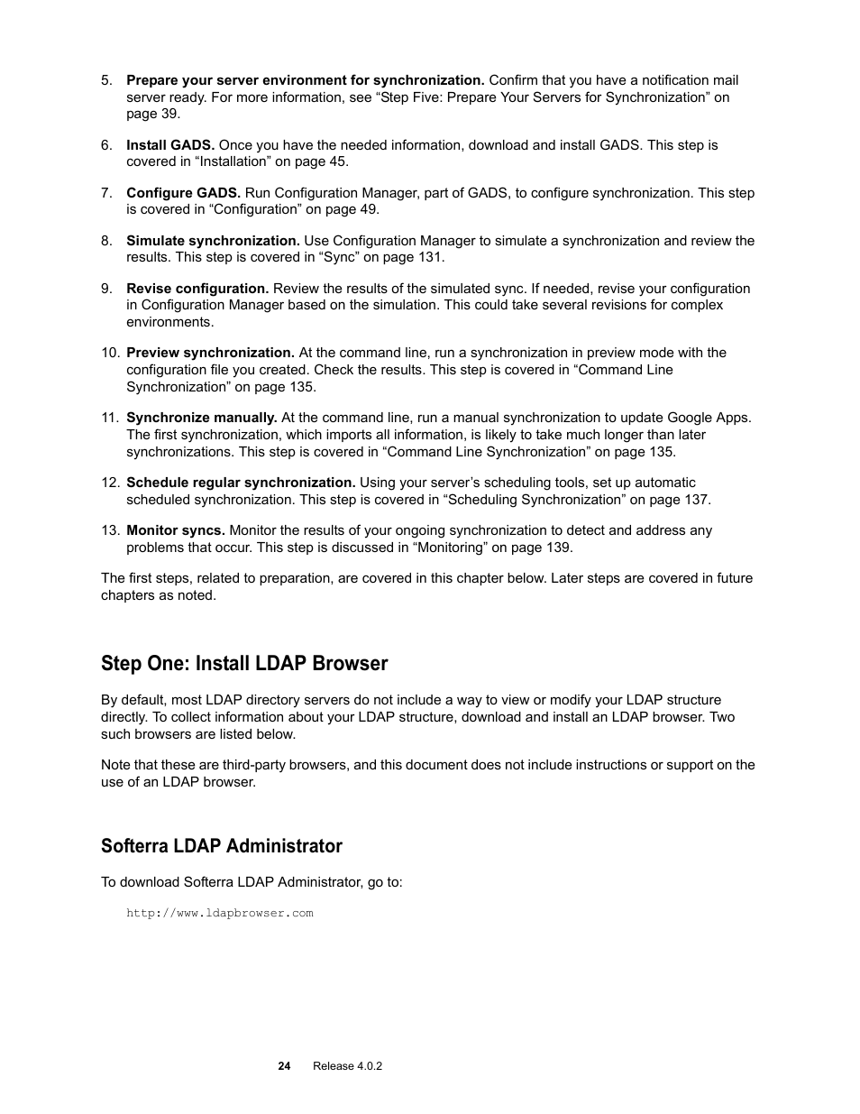 Step one: install ldap browser, Softerra ldap administrator, Step one: install ldap browser 24 | Google Apps Directory Sync Administration Guide User Manual | Page 24 / 146