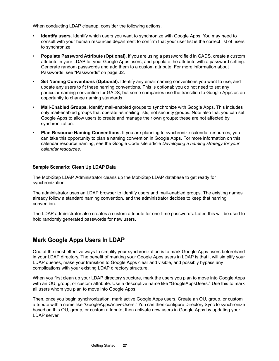 Mark google apps users in ldap | Google Apps Directory Sync Administration Guide User Manual | Page 27 / 146