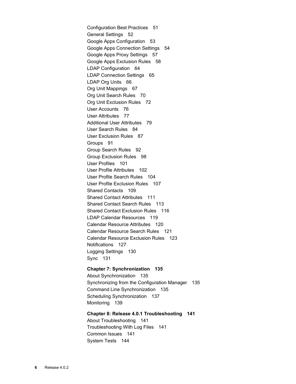 Google Apps Directory Sync Administration Guide User Manual | Page 6 / 146