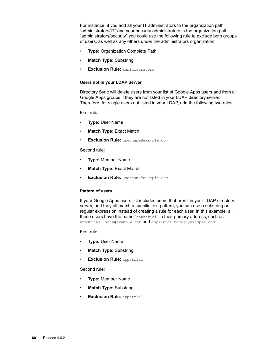 Google Apps Directory Sync Administration Guide User Manual | Page 60 / 146