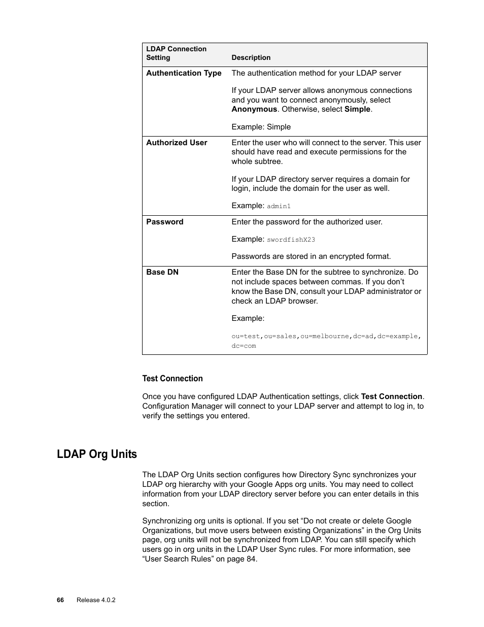 Ldap org units, Ldap org units 66 | Google Apps Directory Sync Administration Guide User Manual | Page 66 / 146