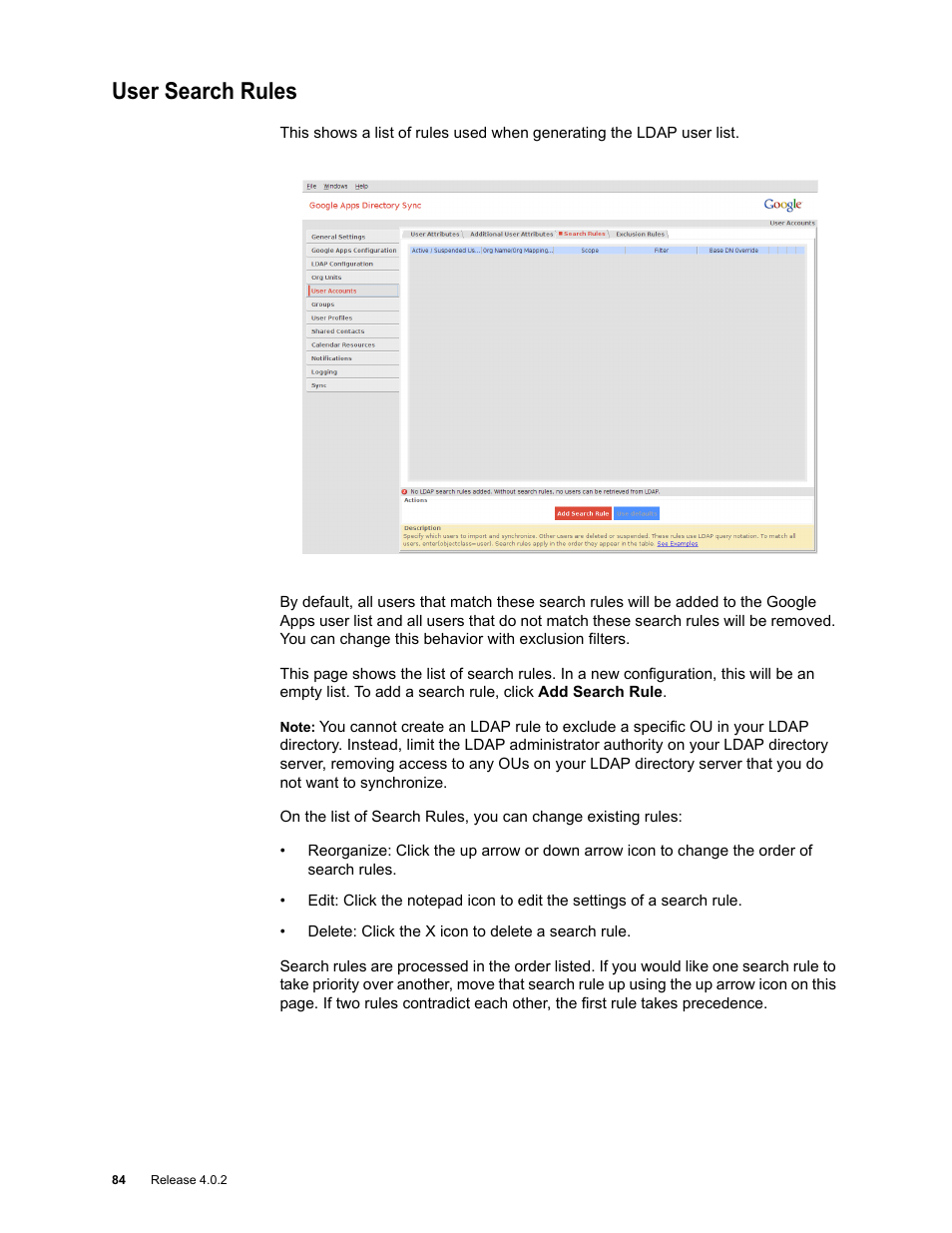 User search rules, User search rules 84 | Google Apps Directory Sync Administration Guide User Manual | Page 84 / 146