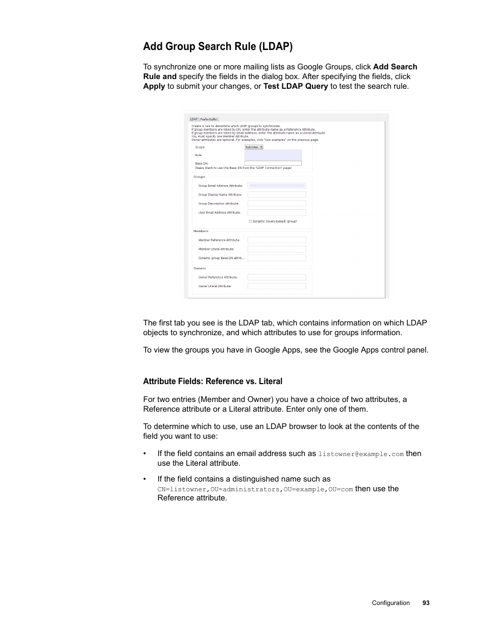 Add group search rule (ldap) | Google Apps Directory Sync Administration Guide User Manual | Page 93 / 146