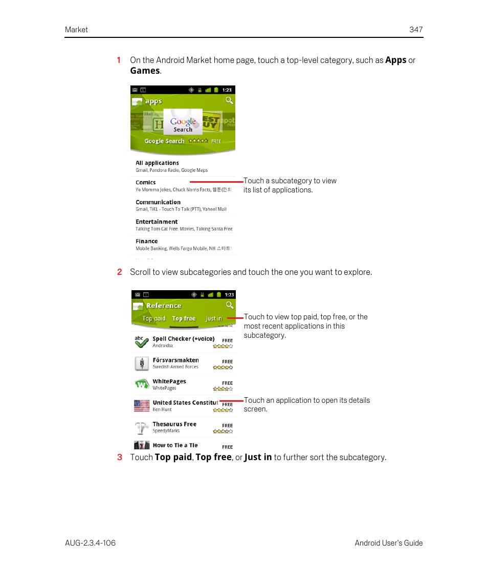 Google Android 2.3.4 Users Guide User Manual | Page 347 / 384