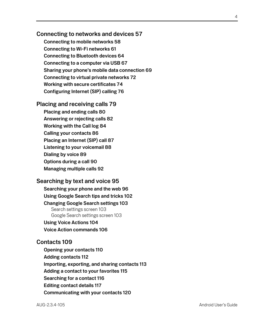 Google Android 2.3.4 Users Guide User Manual | Page 4 / 384