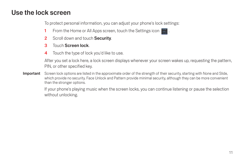 Use the lock screen, Use the lock screen 11 | Google Galaxy Nexus Android mobile technology platform 4.0 Users Guide User Manual | Page 13 / 107
