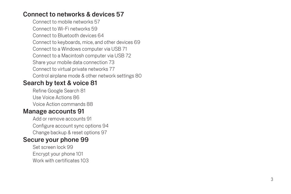 Google Galaxy Nexus Android mobile technology platform 4.0 Users Guide User Manual | Page 5 / 107