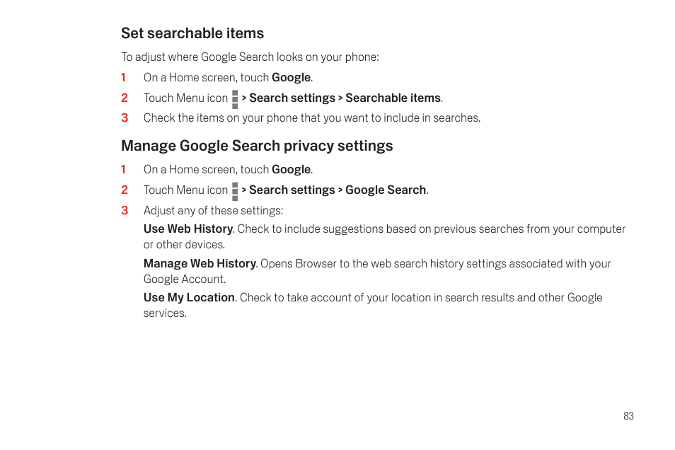 Google Galaxy Nexus Android mobile technology platform 4.0 Users Guide User Manual | Page 85 / 107