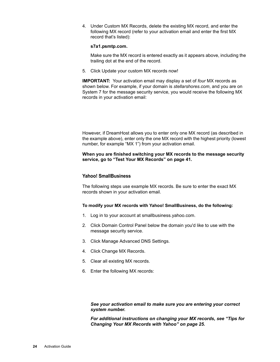 Yahoo! smallbusiness | Google Activation Guide Postini Email Security User Manual | Page 20 / 46