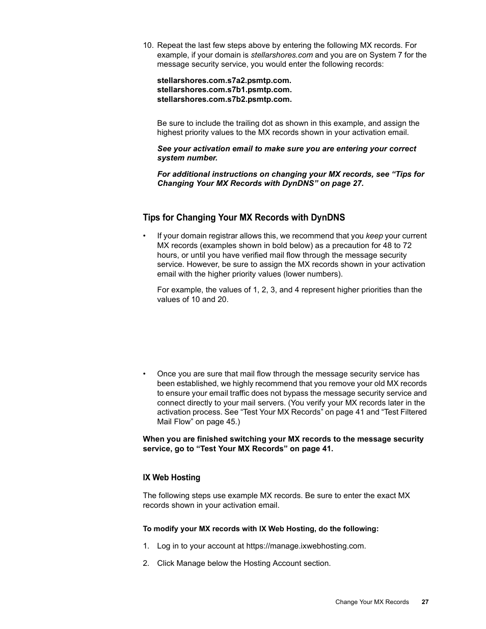 Ix web hosting | Google Activation Guide Postini Email Security User Manual | Page 23 / 46