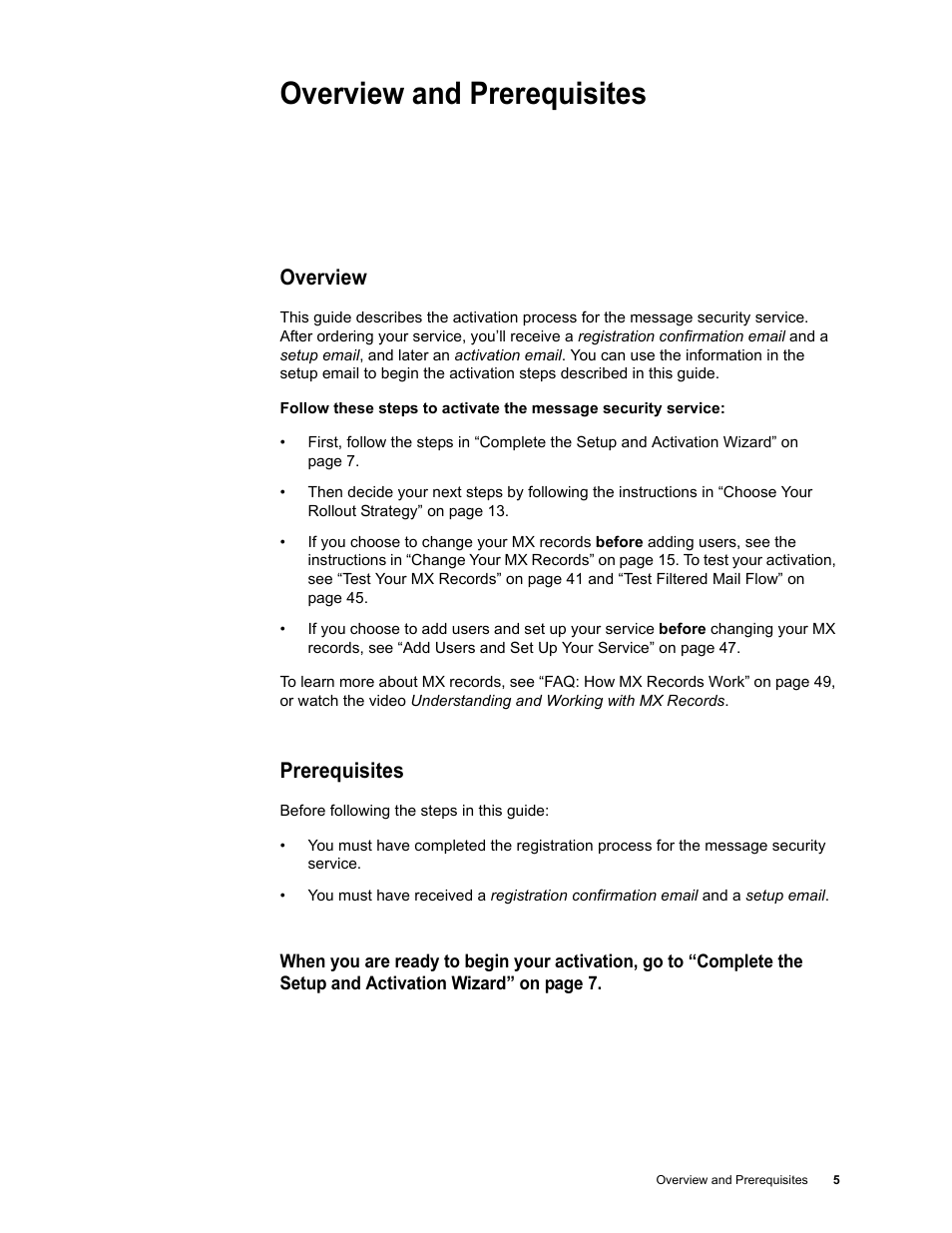 Overview and prerequisites, Overview, Prerequisites | Google Activation Guide Postini Email Security User Manual | Page 4 / 46