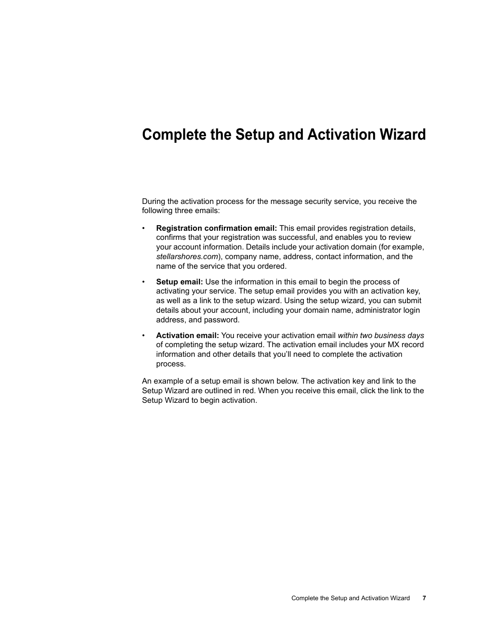 Complete the setup and activation wizard | Google Activation Guide Postini Email Security User Manual | Page 5 / 46