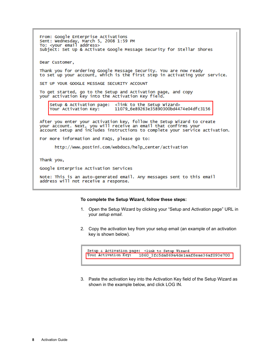 Google Activation Guide Postini Email Security User Manual | Page 6 / 46