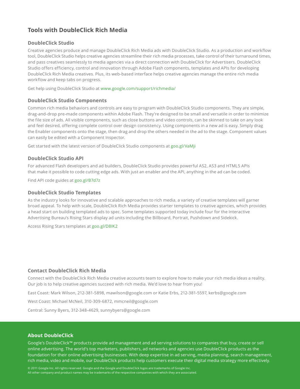 Tools with doubleclick rich media | Google DoubleClick Rich Media Guide to Rich Media Innovation User Manual | Page 4 / 4