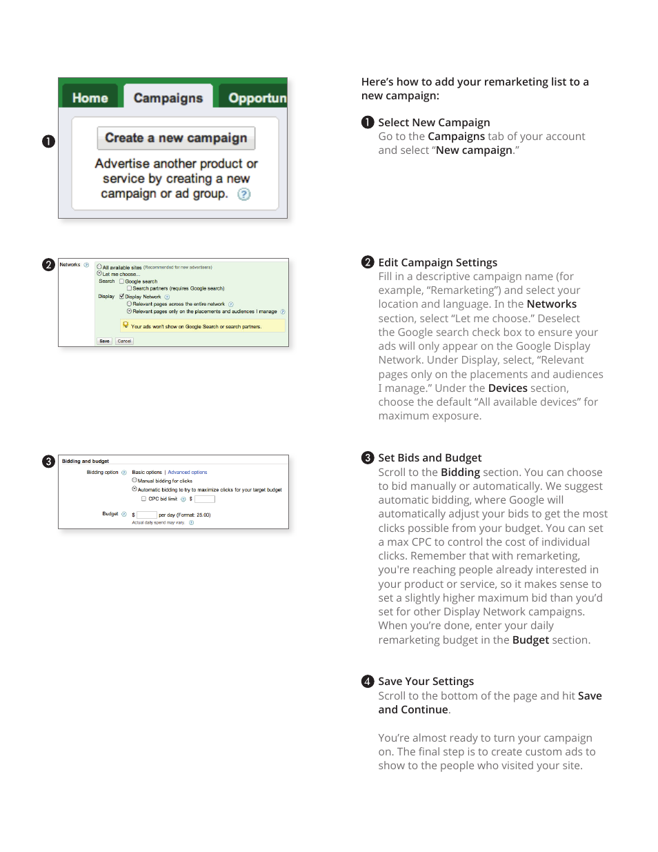 Google Remarketing in AdWords Seven-Minute Setup Guide User Manual | Page 3 / 4