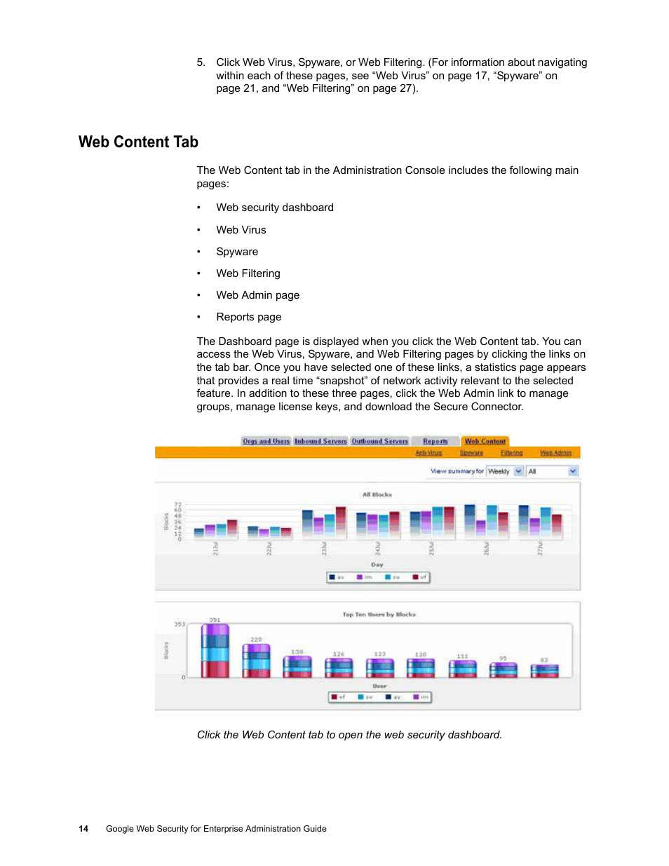 Web content tab | Google Web Security for Enterprise Administration Guide User Manual | Page 13 / 83