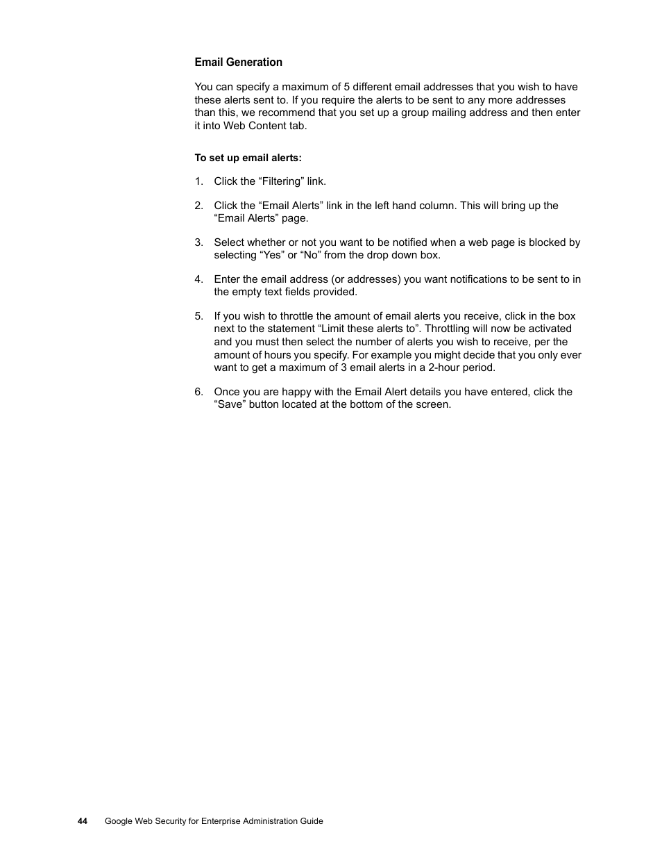 Google Web Security for Enterprise Administration Guide User Manual | Page 41 / 83