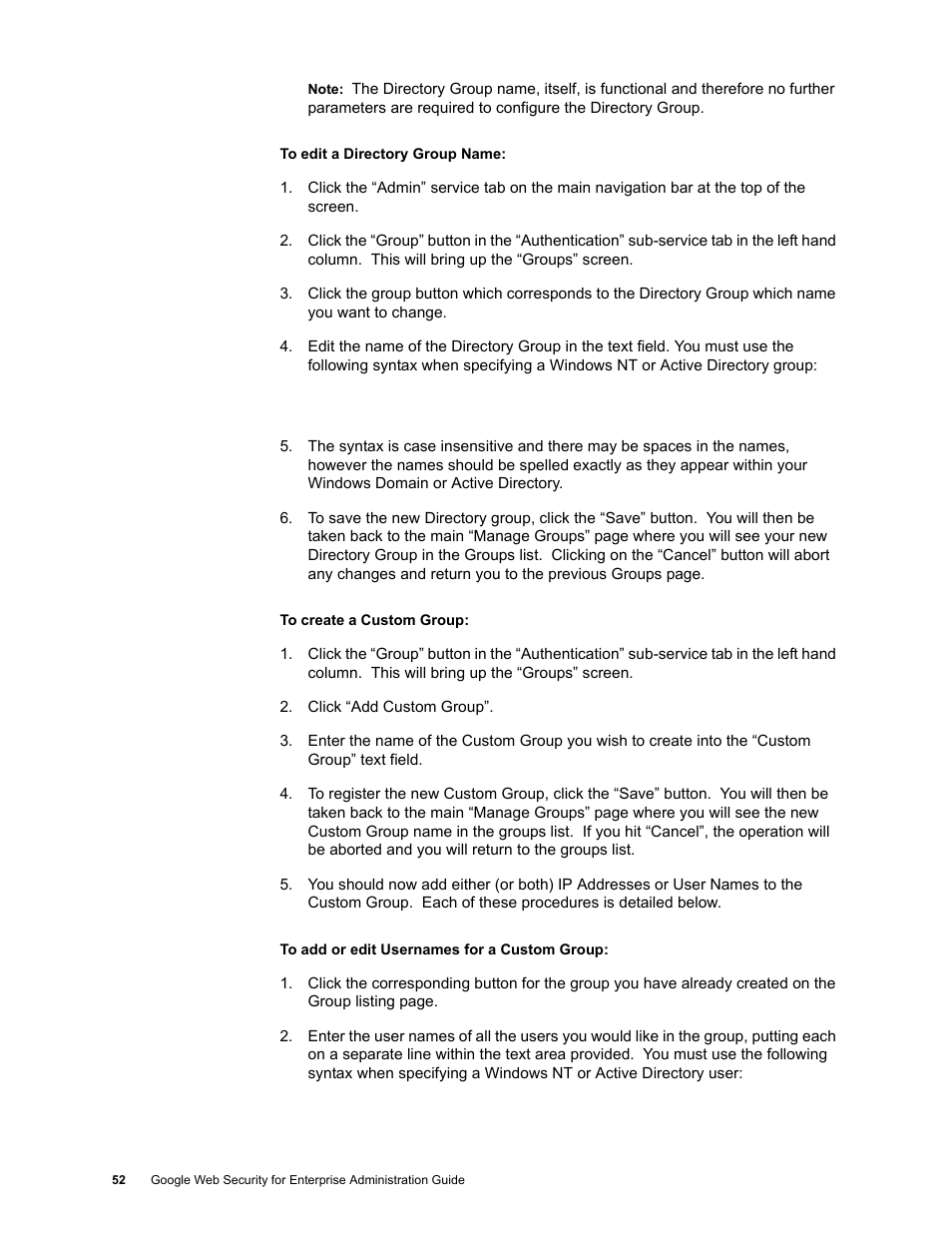 Google Web Security for Enterprise Administration Guide User Manual | Page 49 / 83