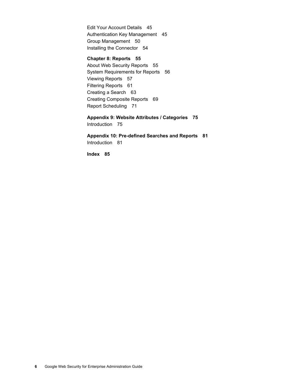 Google Web Security for Enterprise Administration Guide User Manual | Page 5 / 83