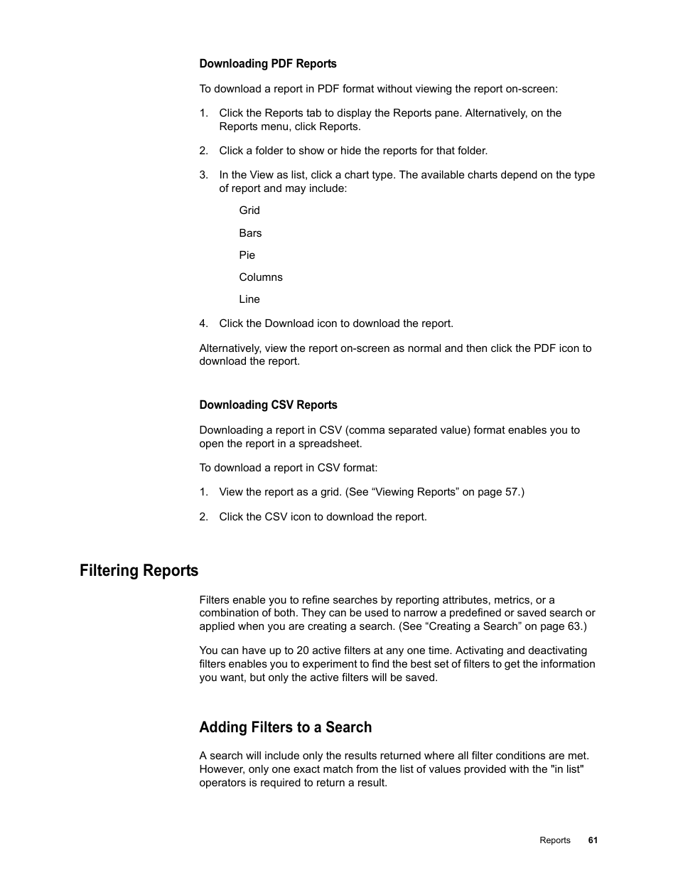 Filtering reports, Adding filters to a search | Google Web Security for Enterprise Administration Guide User Manual | Page 58 / 83