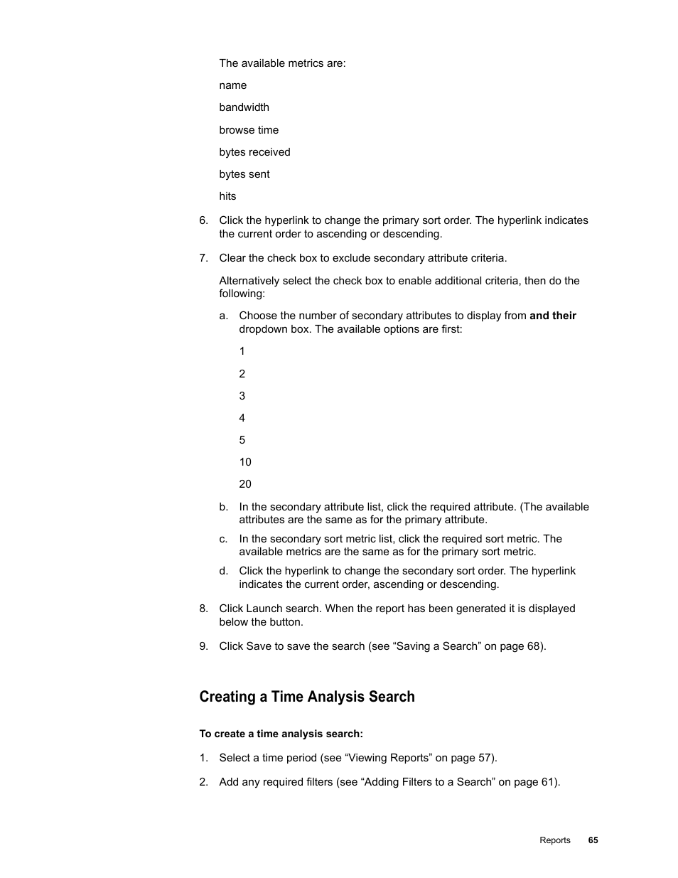Creating a time analysis search | Google Web Security for Enterprise Administration Guide User Manual | Page 62 / 83