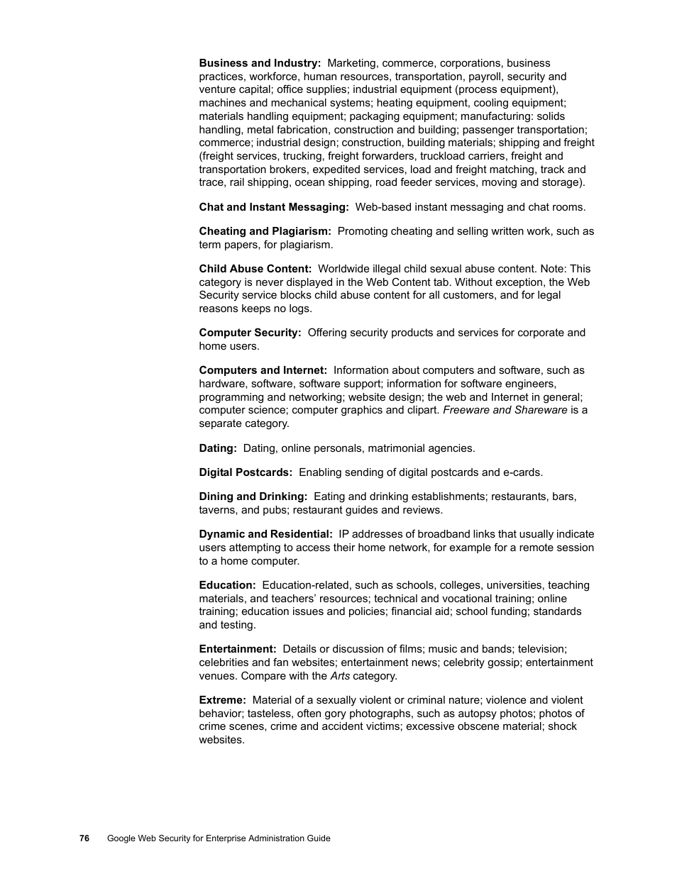 Google Web Security for Enterprise Administration Guide User Manual | Page 73 / 83
