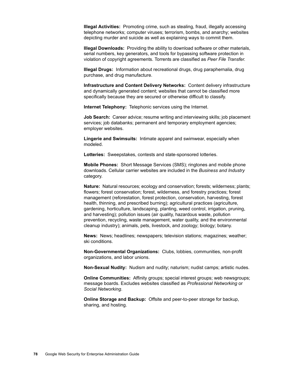 Google Web Security for Enterprise Administration Guide User Manual | Page 75 / 83
