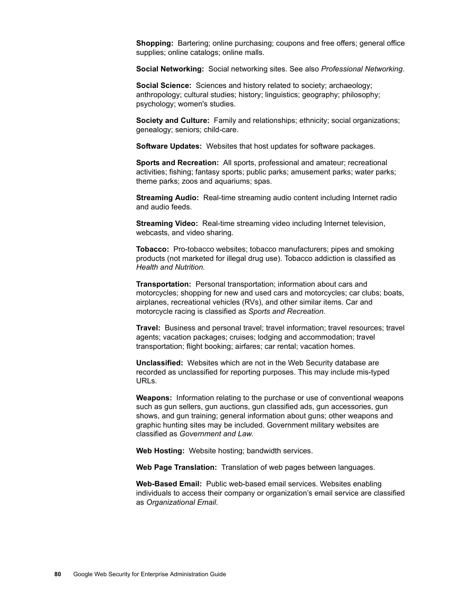 Google Web Security for Enterprise Administration Guide User Manual | Page 77 / 83