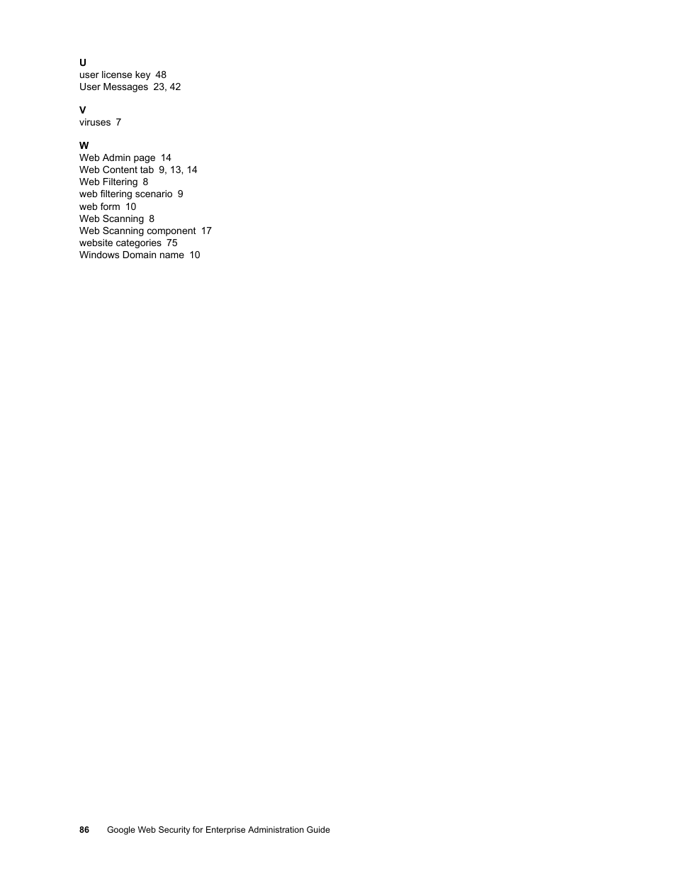 Google Web Security for Enterprise Administration Guide User Manual | Page 83 / 83