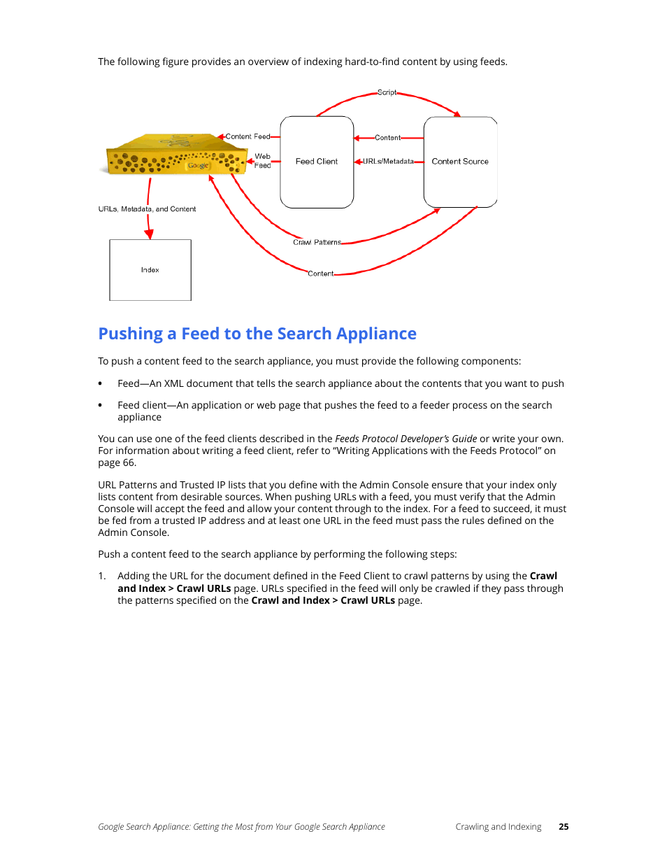Pushing a feed to the search appliance | Google Search Appliance Getting the Most from Your Google Search Appliance User Manual | Page 25 / 77