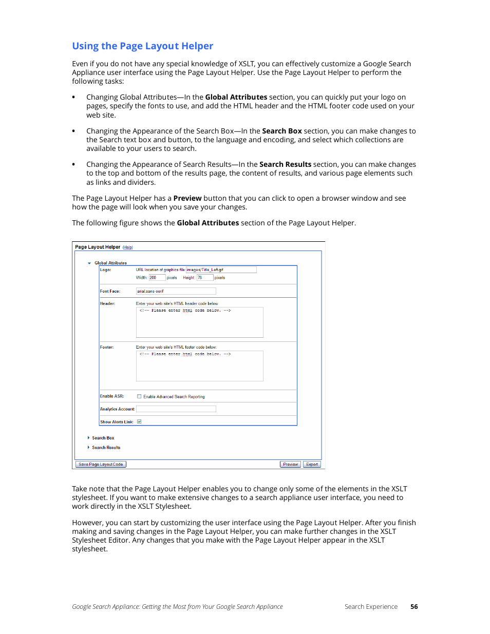 Using the page layout helper | Google Search Appliance Getting the Most from Your Google Search Appliance User Manual | Page 56 / 77