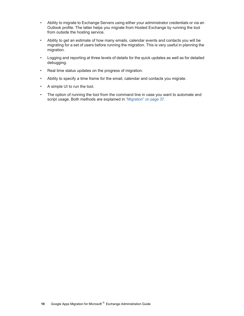 Google Apps Migration for Microsoft Exchange Administration Guide User Manual | Page 10 / 78