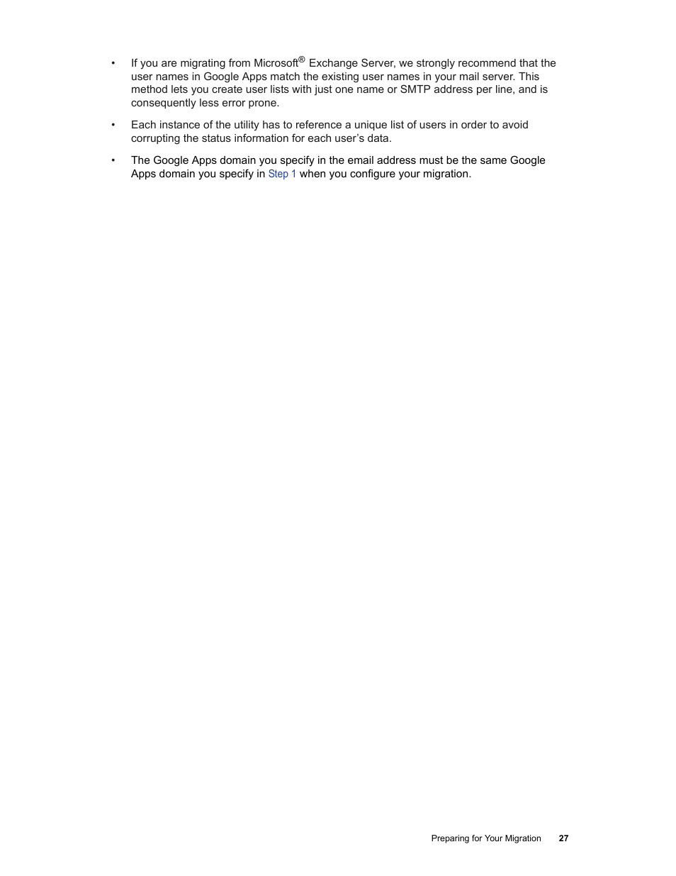Google Apps Migration for Microsoft Exchange Administration Guide User Manual | Page 27 / 78