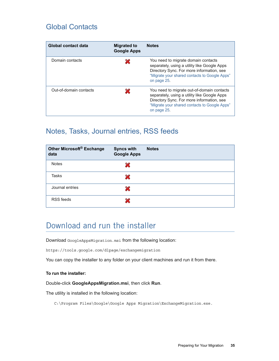 Download and run the installer | Google Apps Migration for Microsoft Exchange Administration Guide User Manual | Page 35 / 78