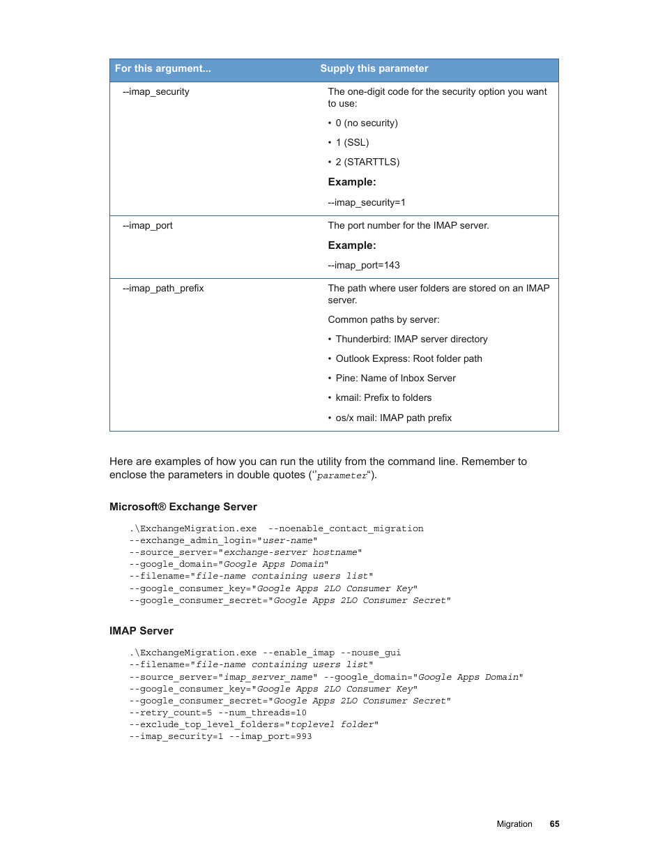 Google Apps Migration for Microsoft Exchange Administration Guide User Manual | Page 65 / 78