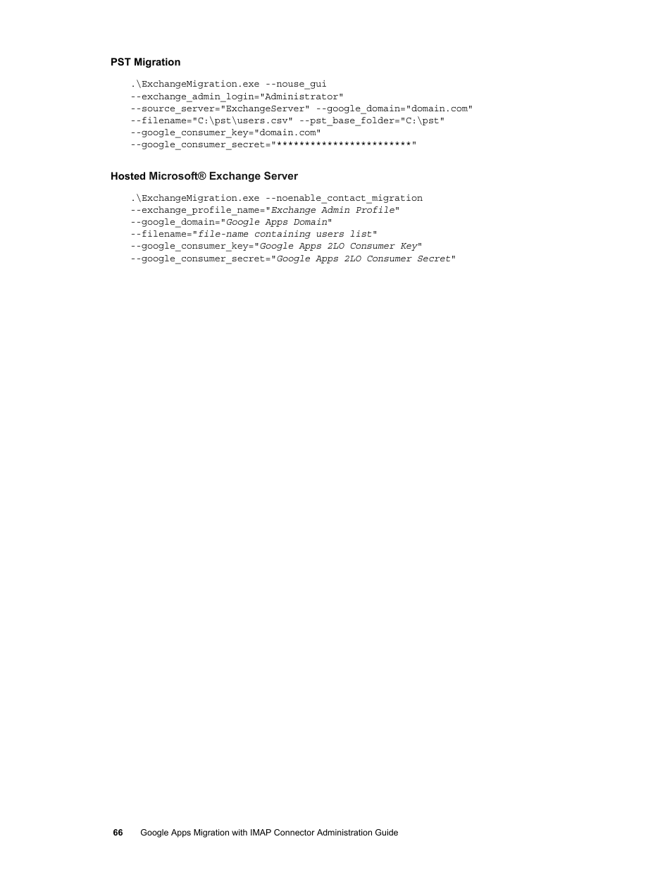Google Apps Migration for Microsoft Exchange Administration Guide User Manual | Page 66 / 78