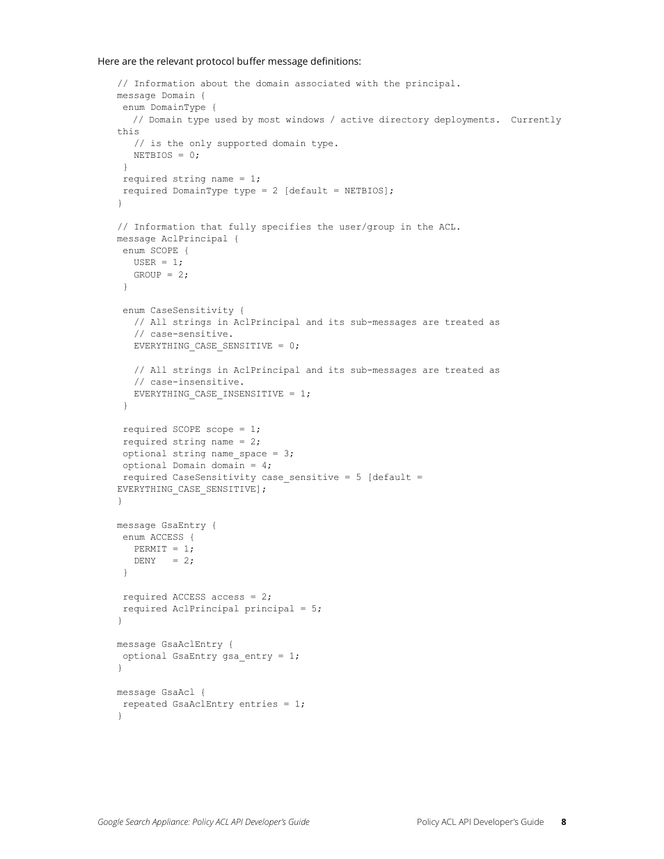 Google Search Appliance Policy ACL API Developers Guide User Manual | Page 8 / 24