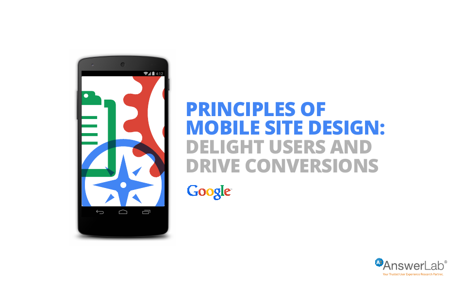 Google PRINCIPLES OF MOBILE SITE DESIGN: DELIGHT USERS AND DRIVE CONVERSIONS User Manual | 42 pages